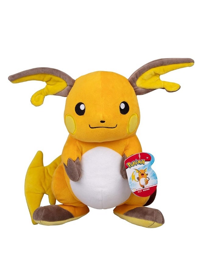 Pokmon 12 Raichu Plush Stuffed Animal Toy  Officially Licensed  Pikachu Evolution  Great Gift for Kids