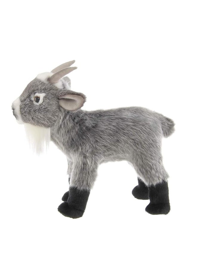 Bearington Garret Plush Gray Goat Stuffed Animal, 12 Inches