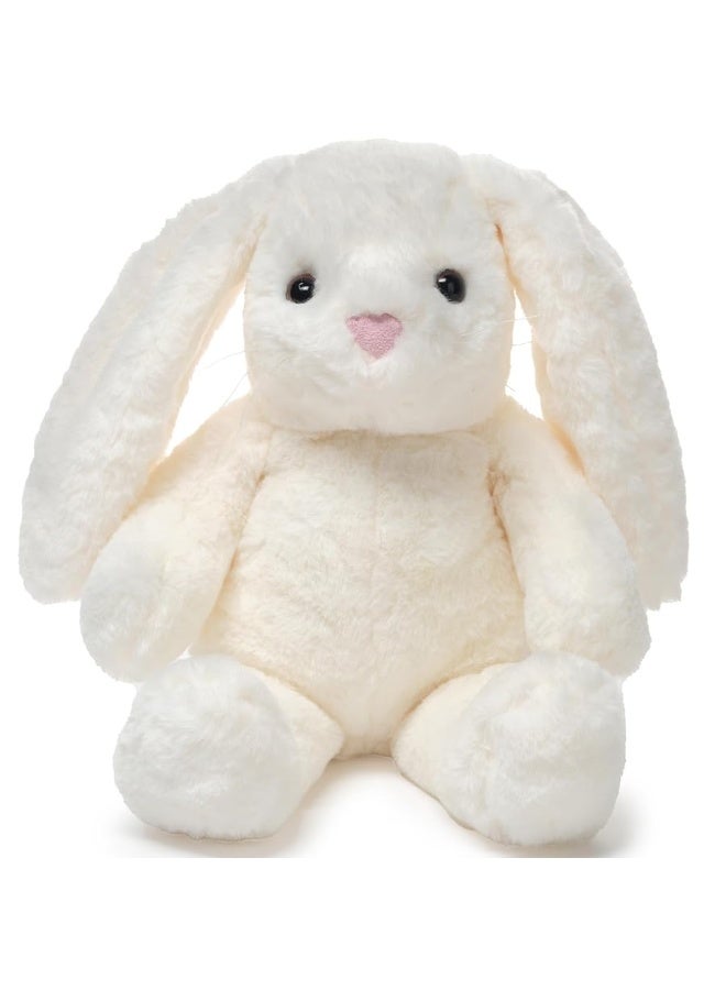 Bearington Nibbs The Stuffed Rabbit Plush, 15 Inch White Bunny Stuffed Animal, White Easter Bunny