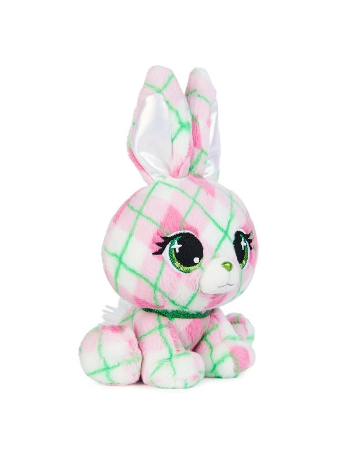 P.Lushes Pets Kennedy Karrats Designer Fashion Plush Toy, Collectible Bunny Stuffed Animal, Pink and Green, 6â€