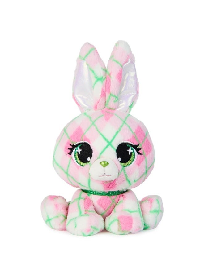 P.Lushes Pets Kennedy Karrats Designer Fashion Plush Toy, Collectible Bunny Stuffed Animal, Pink and Green, 6â€