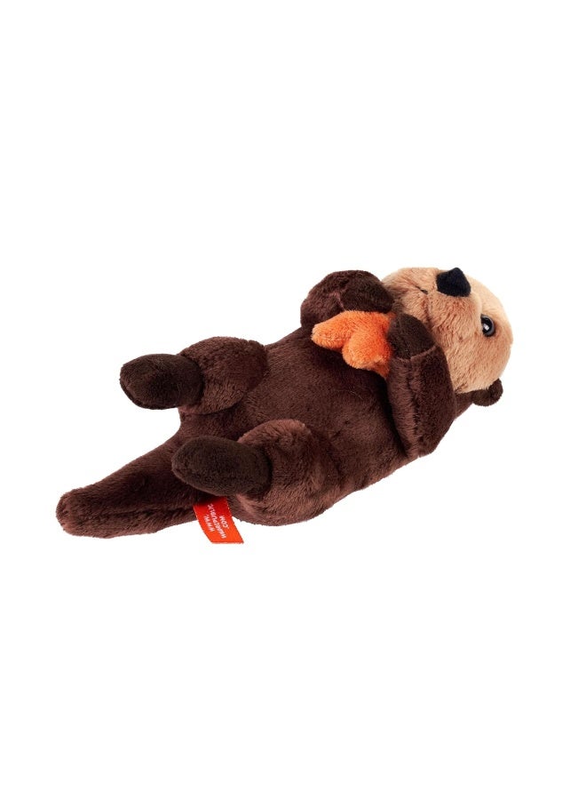 Wild Republic Pocketkins Eco Sea Otter Stuffed Animal 5 Inches Plush Toy Made from Recycled Materials Eco Friendly