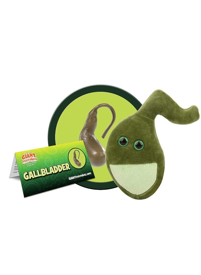 GIANTmicrobes Gallbladder Plush, Gallbladder Stuffed Animal, Gallbladder Surgery Gifts, Gallbladder Plush Toy, Gallbladder Removal Gift, Gastroenterology Gifts, Gastroenterologist Gifts, Get Well Gift