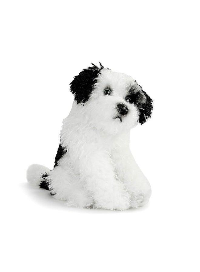 DEMDACO Terrier Mix Rescue Breed Dog White 10 inch Plush Fabric Stuffed Figure Toy