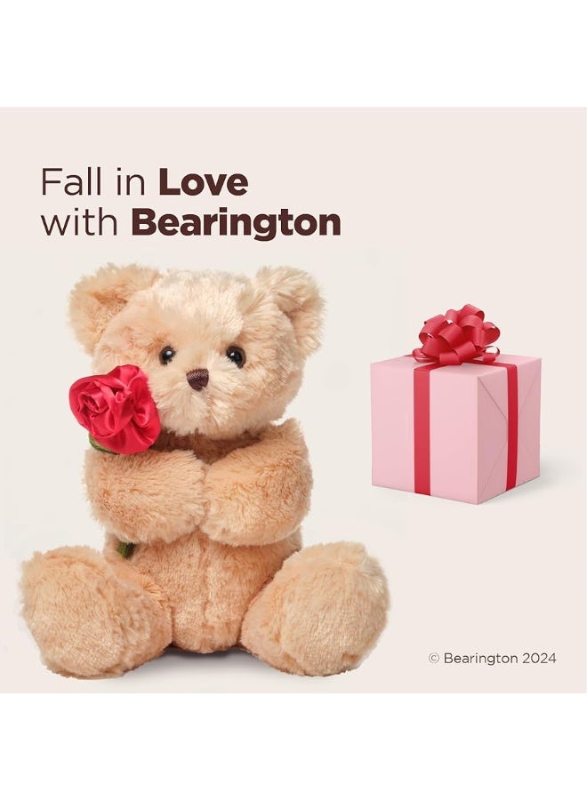 Bearington Remington The Teddy Bear, 9.5 Inch Valentine's Day Stuffed Animal, Ideal for Valentine's Gift for Kids & Girlfriends