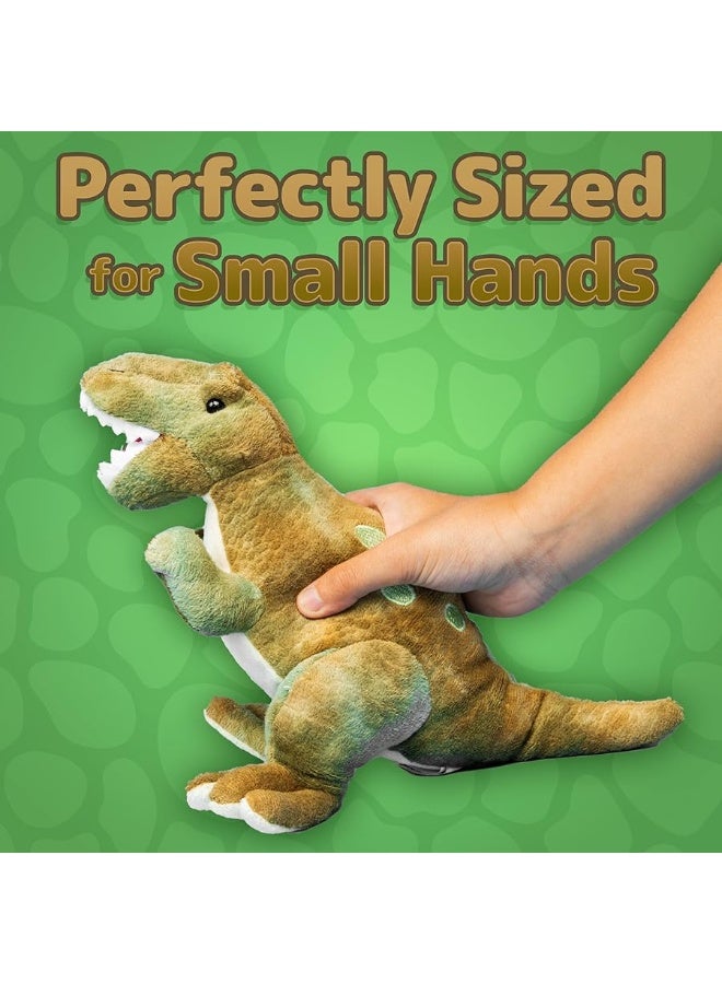 Prextex Plush Dinosaur Stuffed Animal, 4pk, 10'' Cute Dinosaur Plush Toys for Boys & Girls Ages 3+, Stuffed Dinosaurs for Boys, Soft Dino Plush Stuffed Animals Dinosaur Party Favors, Stuffed Dinosaur