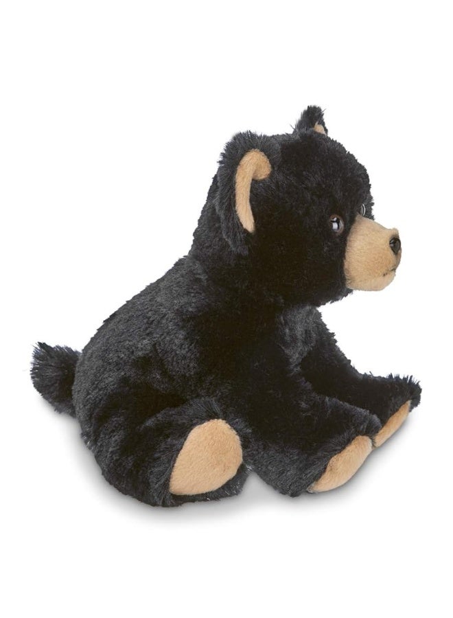 Bearington Lil' Huck Small Plush Stuffed Animal Black Bear, 7 Inches