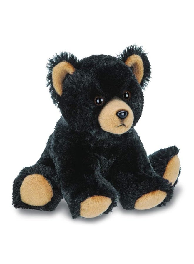 Bearington Lil' Huck Small Plush Stuffed Animal Black Bear, 7 Inches