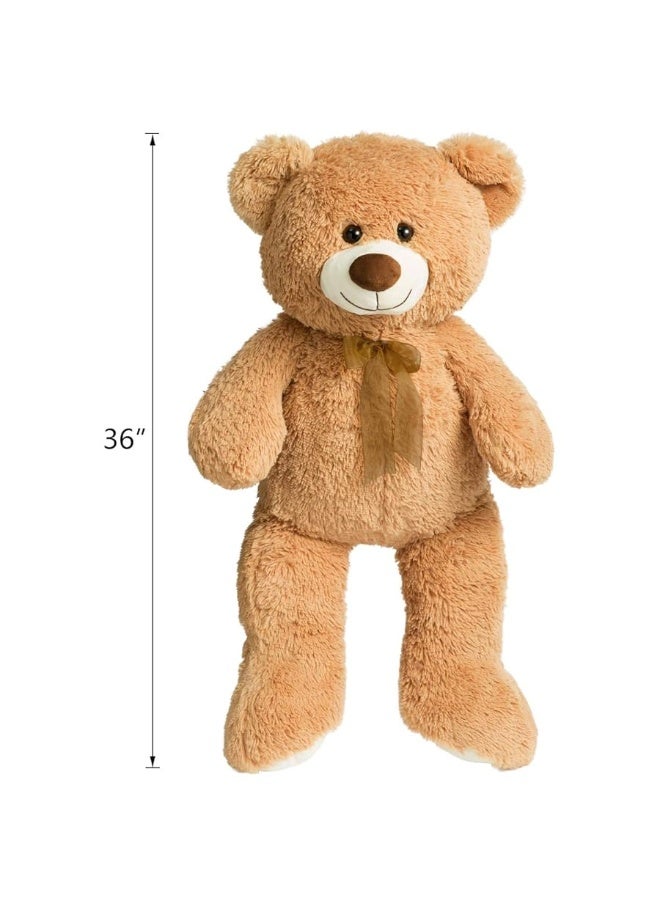 HollyHOME Teddy Bear Plush Giant Teddy Bears Stuffed Animals Teddy Bear Love 36 inch Tan