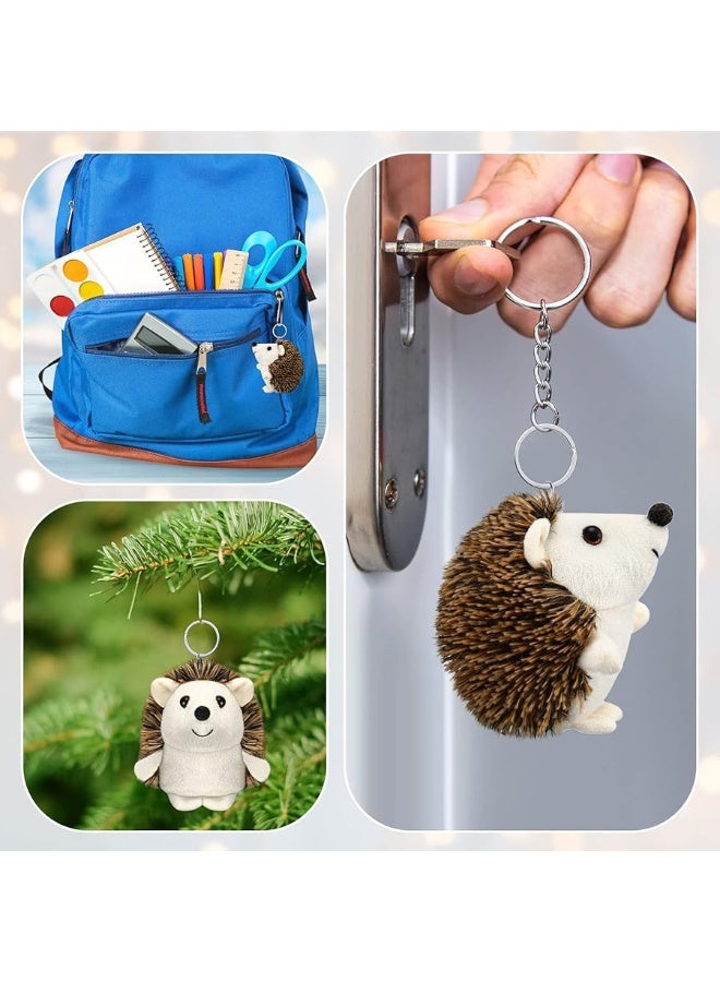 Mini Hedgehog Toy Bulk Plush Stuffed Animal 4 Inch Small Hedgehog Party Favor Decoration DIY Keychain Accessories Kid Children Classroom First Day of School Gifts for Baby Shower Birthday (24 Pcs)