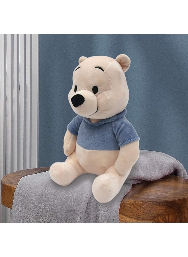 Lambs & Ivy Disney Baby Forever Pooh Bear Plush, Beige/Blue