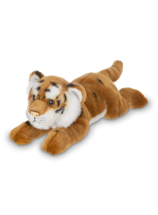 Bearington Saber Plush Tiger Stuffed Animal, 14 inches