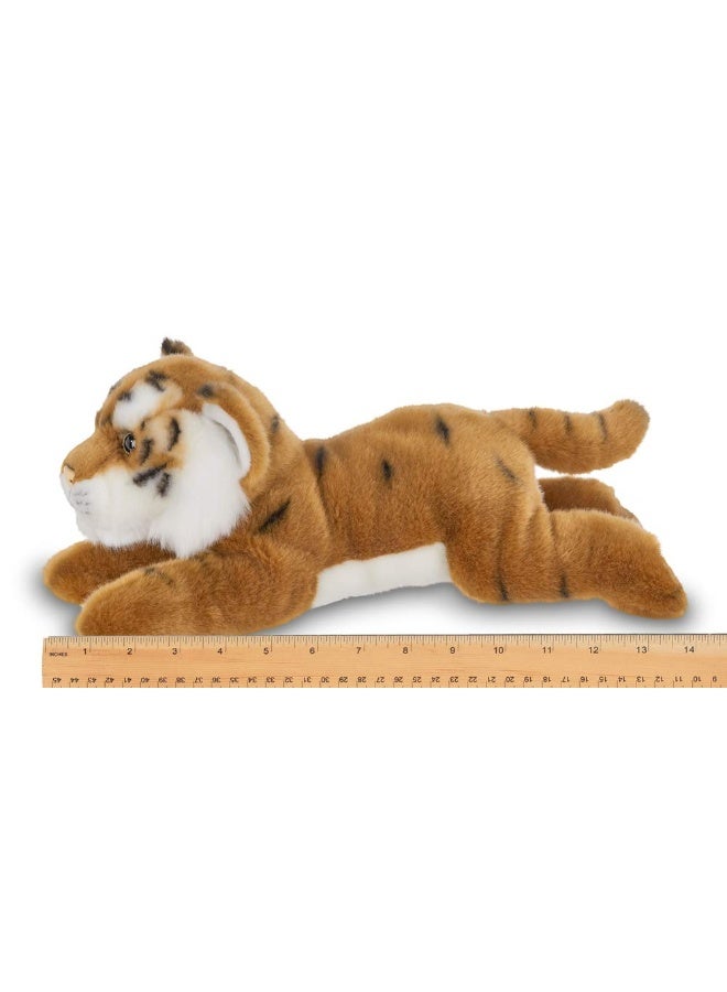 Bearington Saber Plush Tiger Stuffed Animal, 14 inches