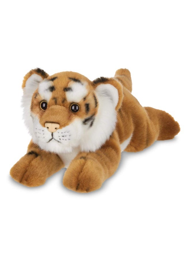 Bearington Saber Plush Tiger Stuffed Animal, 14 inches