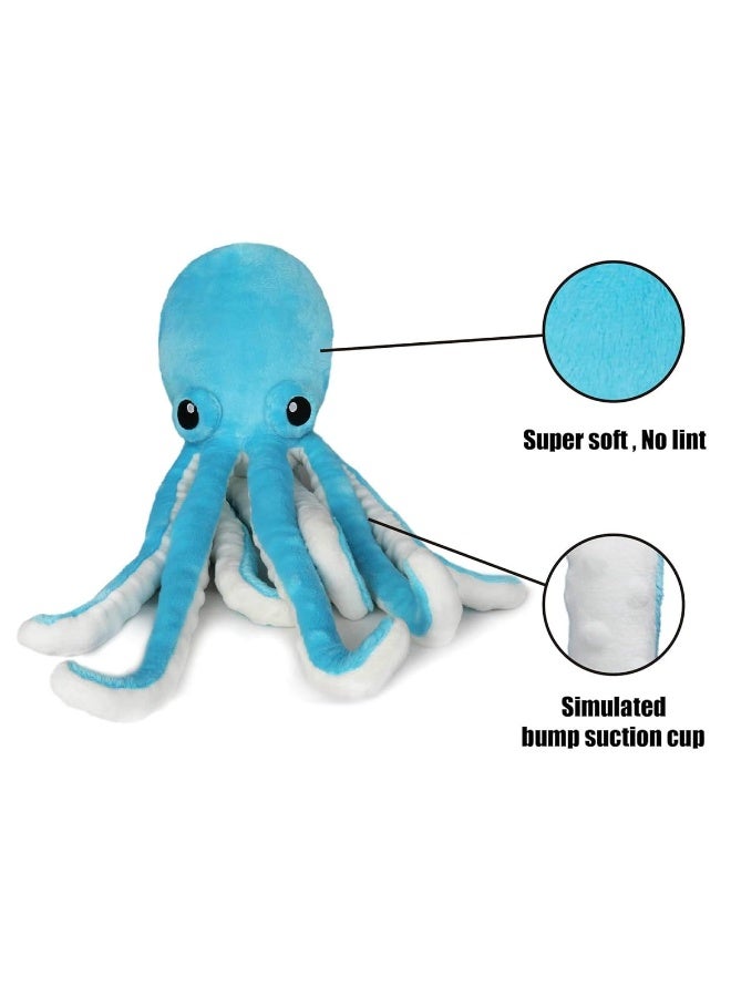 Ice King Bear Cute Big Eyes Octopus Large Stuffed Animals Plush Toy 22 Inches (Blue)