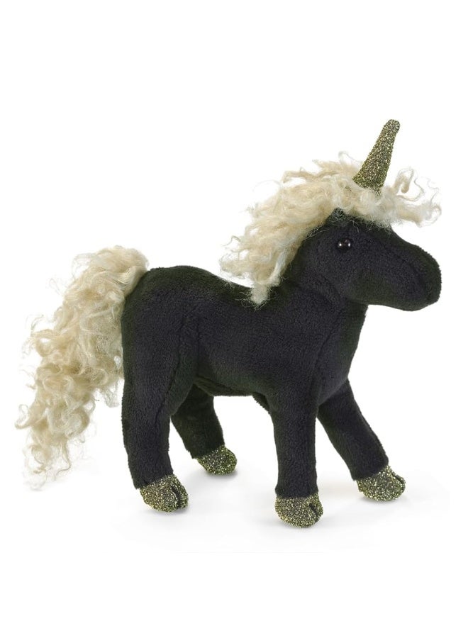 Folkmanis Mini Black Unicorn Finger Puppet