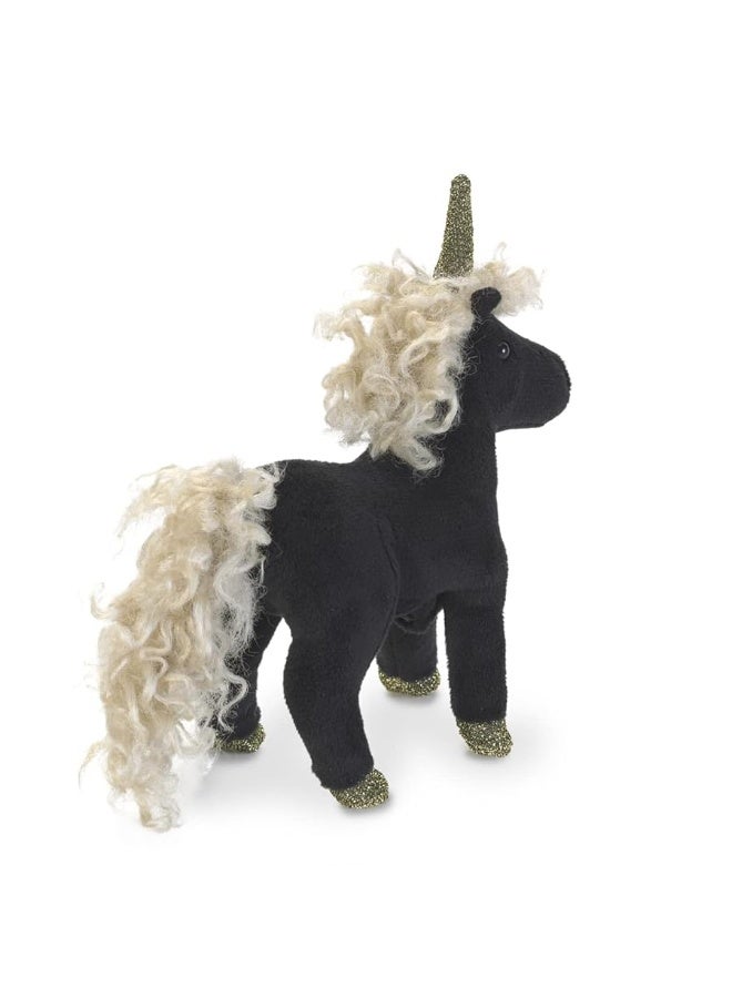 Folkmanis Mini Black Unicorn Finger Puppet