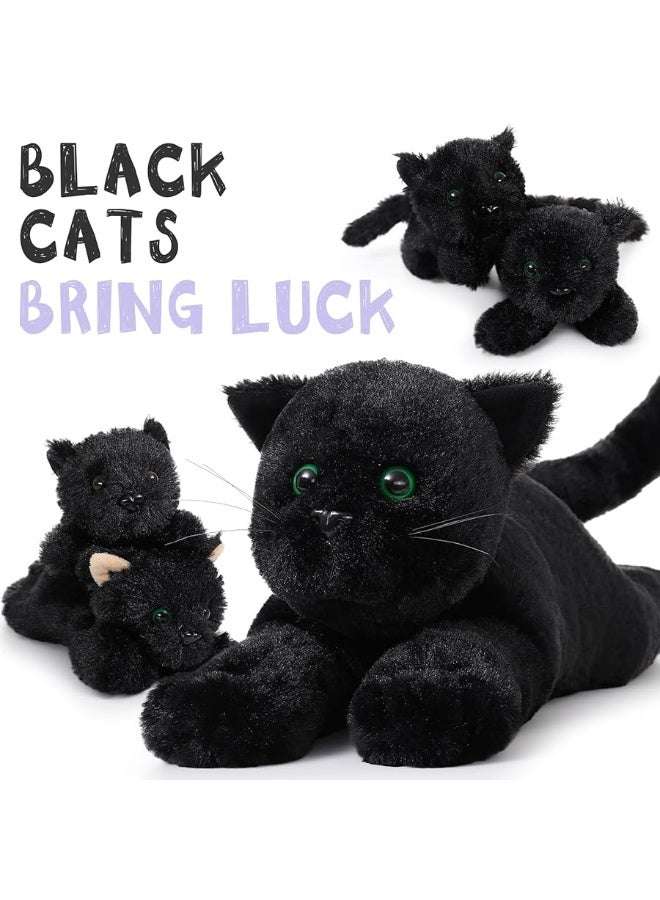 MaoGoLan 5Pcs Black Cat Plush with 4 Babies Inside - 20