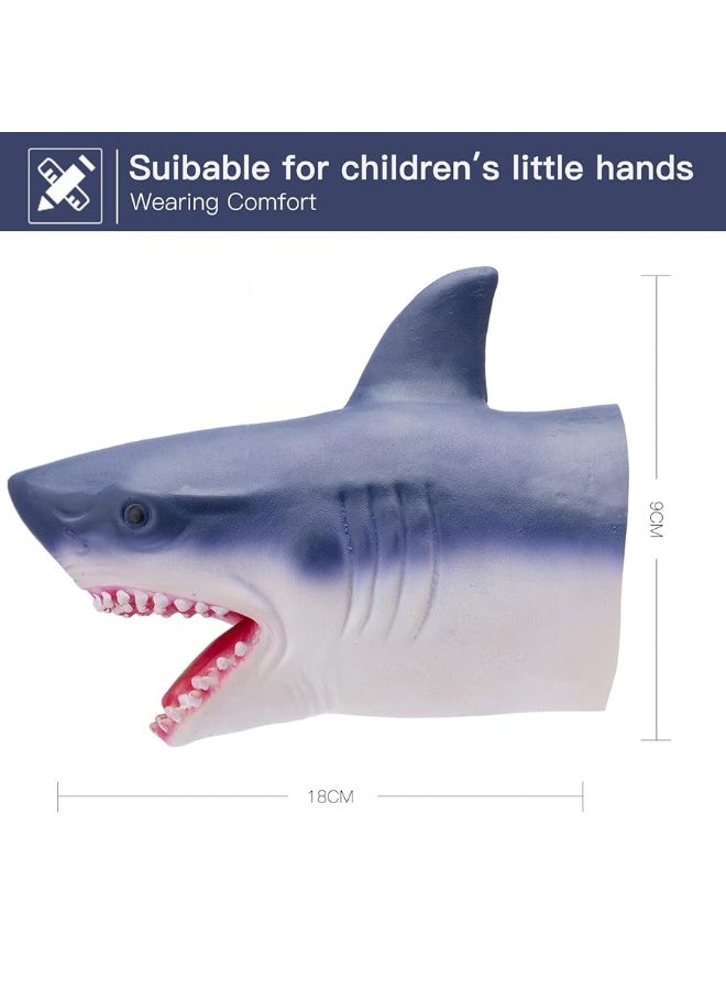 Yolococa Shark Puppet Hand Puppet Toys Realistic Latex Animal Shark Instagram Children Toys for Kid