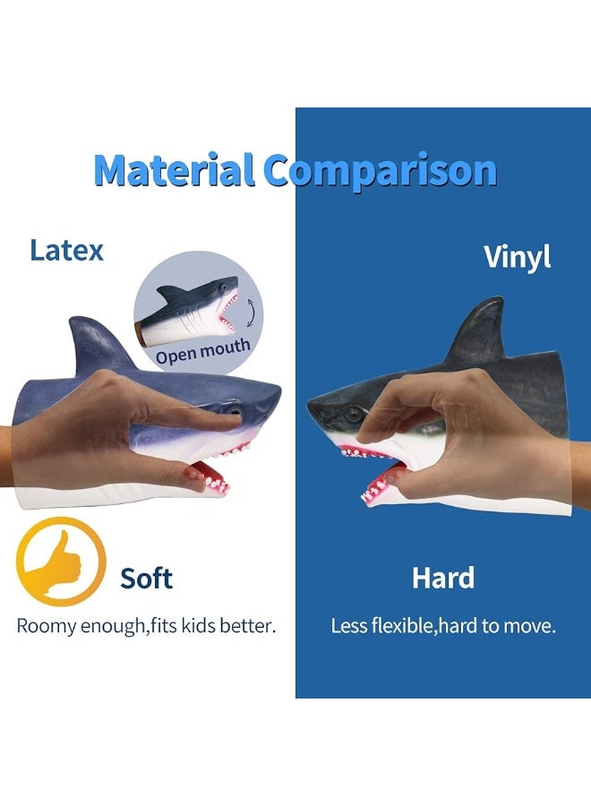 Yolococa Shark Puppet Hand Puppet Toys Realistic Latex Animal Shark Instagram Children Toys for Kid