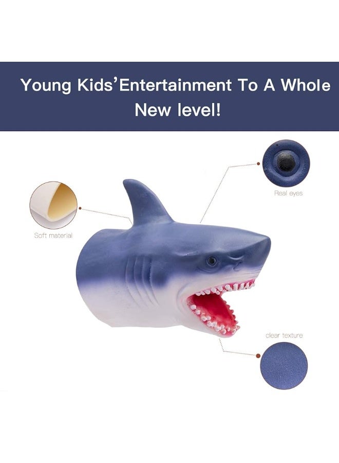 Yolococa Shark Puppet Hand Puppet Toys Realistic Latex Animal Shark Instagram Children Toys for Kid