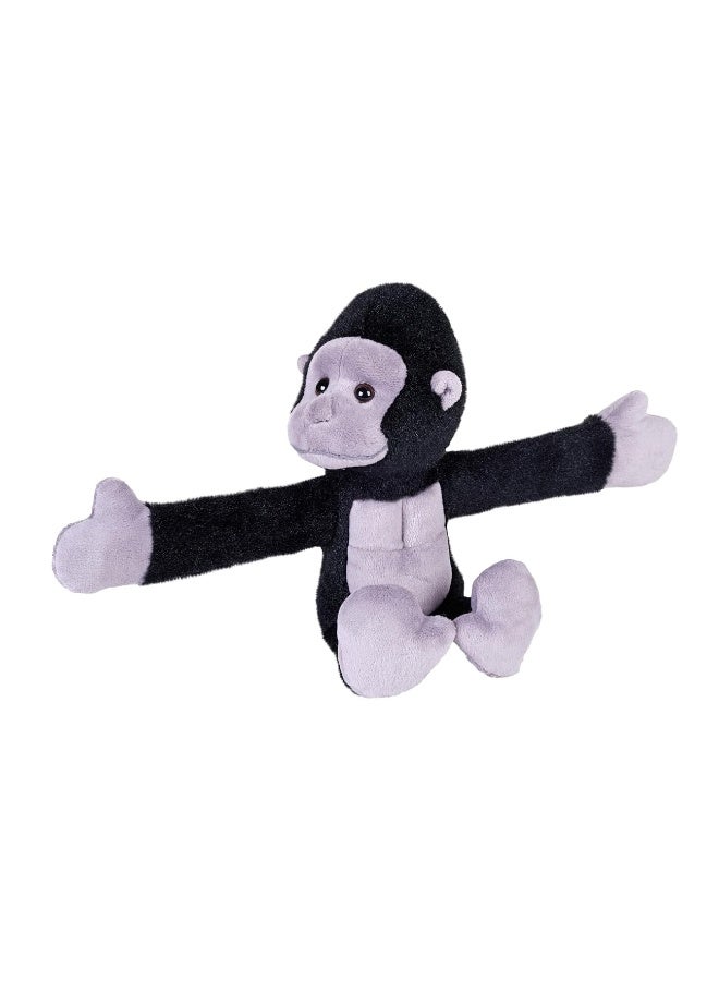 Wild Republic Huggers Gorilla, Stuffed Animal, 8 Inches, Slap Bracelet, Plush Toy, Fill is Spun Recycled Water Bottles