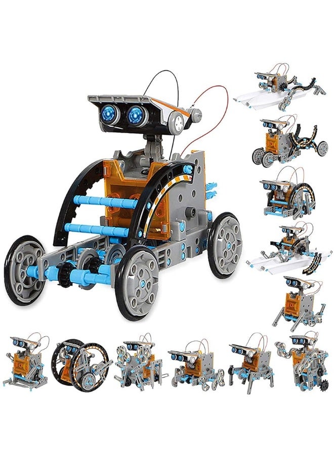 Sillbird STEM 12-in-1 Education Solar Robot Toys for Boys Ages 8-13, DIY Building Science Experiment Kit Birthday Gifts for Kids 8 9 10 11 12 13 Years Old, Solar Powered by The Sun