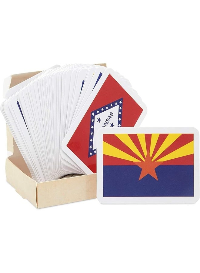 50 US States and Capitals Flash Cards for Kids 25 x 35 In