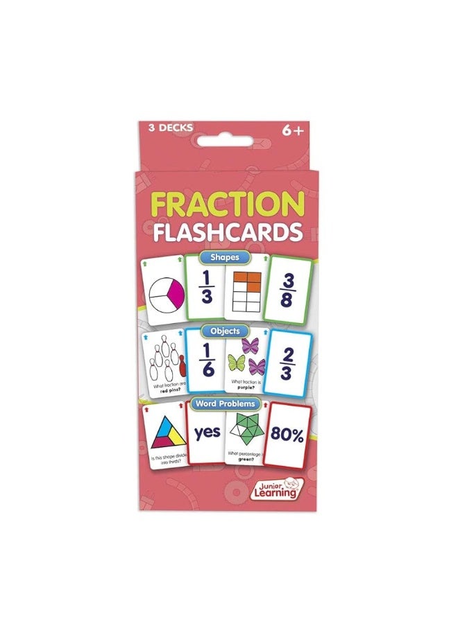 Junior Learning Fraction Flashcards Multi