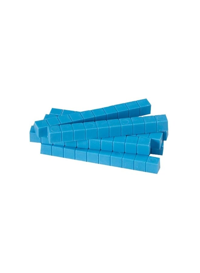 hand2mind Blue Plastic Base Ten Blocks Rods Set, Place Value Blocks, Counting Cubes for Kids Math, Base Ten Blocks Classroom Set, Math Blocks Kindergarten, Base 10 Math Manipulatives (Set of 50)