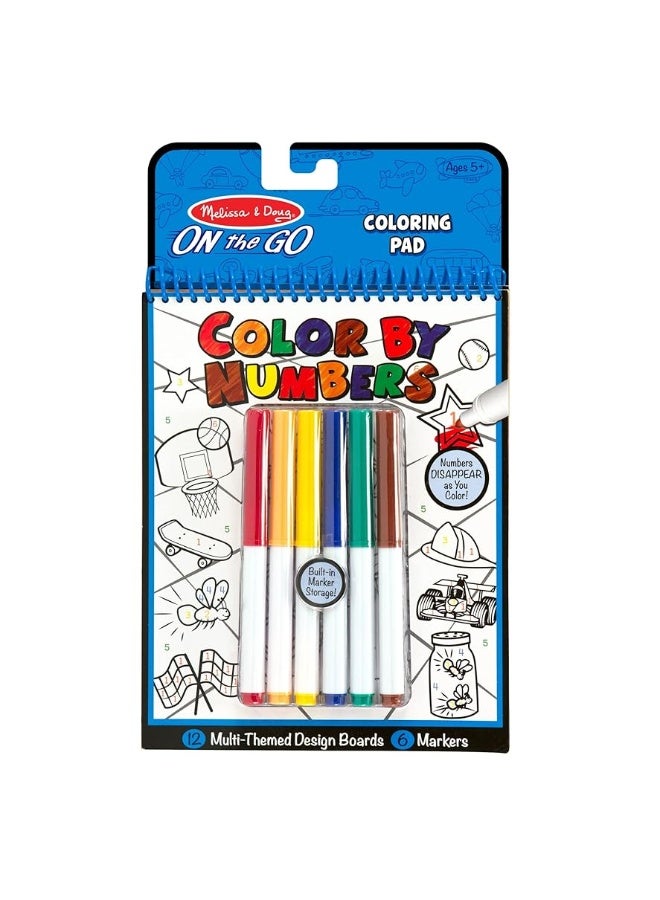 Melissa  Doug On the Go Color by Numbers Kids Design Boards Playtime Construction Sports and More  Party Favors Stocking Stuffers Travel Toys Coloring Books For Kids Ages 5