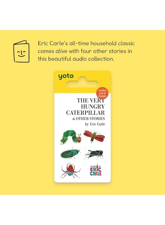 Yoto The Very Hungry Caterpillar & Other Stories by Eric Carle â€“ Kids Audiobook Card for Use Player & Mini Bluetooth Speaker, Fun Daytime & Bedtime Tales, Educational Gift for Ages 2+