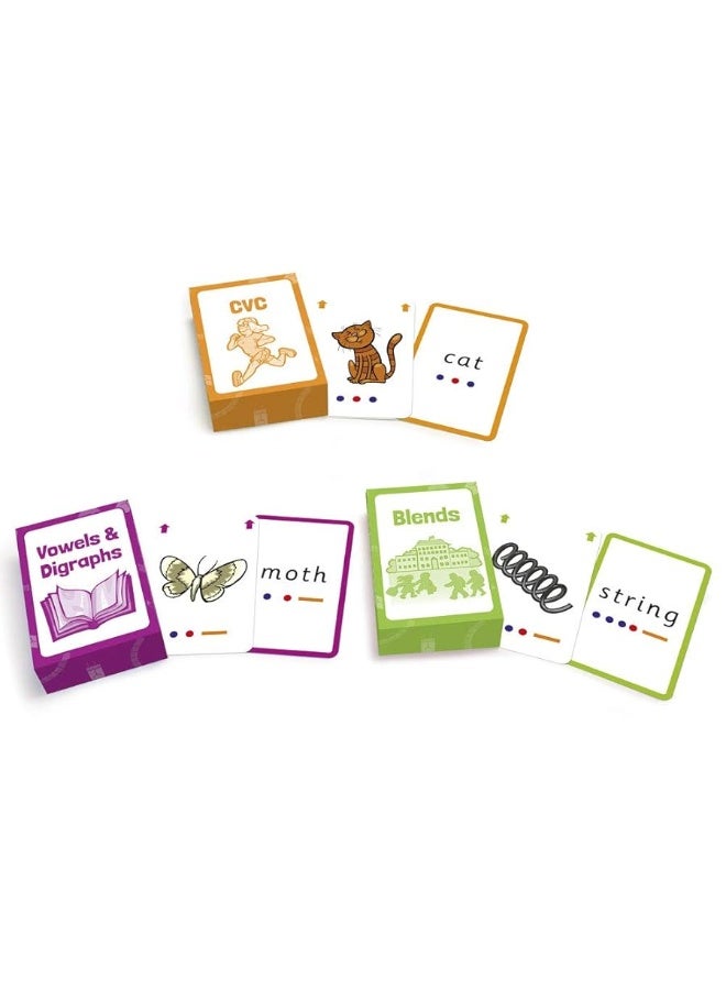 Junior Learning Decoding Flashcards, 162 Cards, Ages 5+, Language & Decoding, K-1