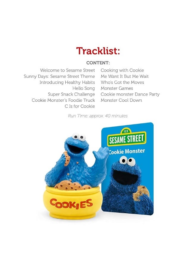 Tonies Cookie Monster Audio Play Character from Sesame Street