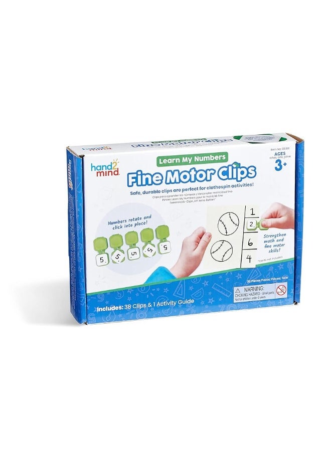 hand2mind Learn My Numbers Fine Motor Clips, Kids Clothespin Activities, Fine Motor Toys, Learning Numbers for Toddlers, Toddler Numbers and Counting, Preschool Learning Activities, Montessori Math