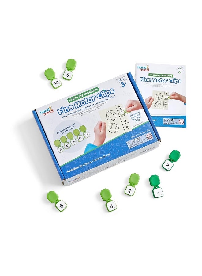 hand2mind Learn My Numbers Fine Motor Clips, Kids Clothespin Activities, Fine Motor Toys, Learning Numbers for Toddlers, Toddler Numbers and Counting, Preschool Learning Activities, Montessori Math