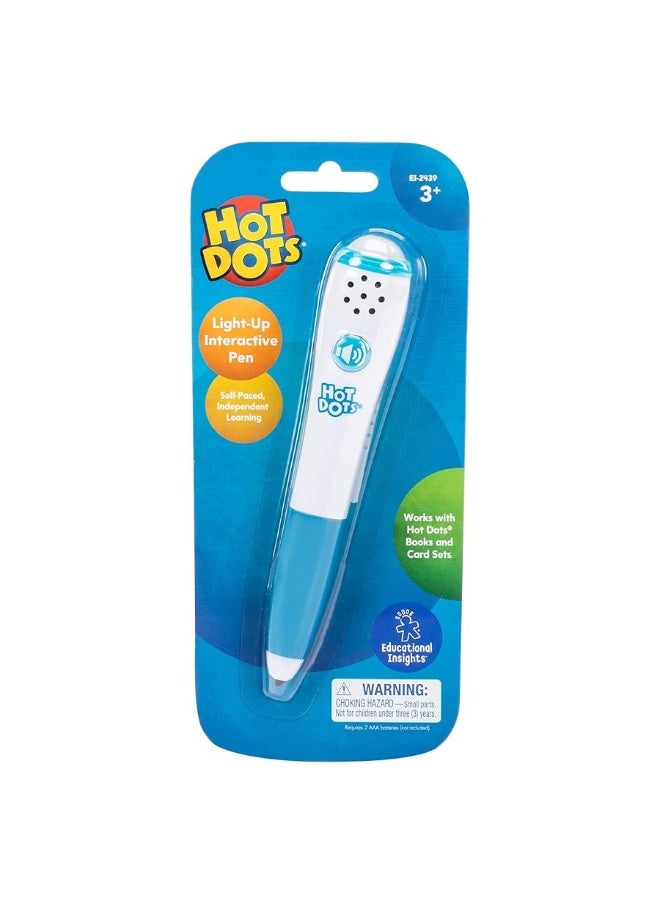 Educational Insights Hot Dots LightUp Interactive Pen Single Pen Interactive Learning Compatible With Any Hot Dots Set