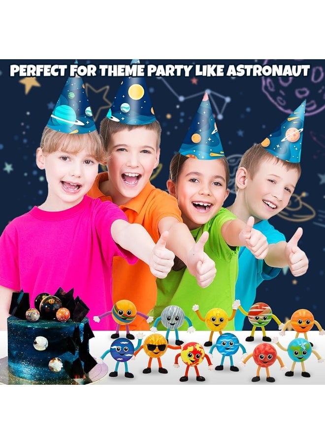 ArtCreativity Bendable Planets (Set of 11) Bendable Planet Toys for Kids, Outer Space Party Favors for Boys & Girls, Stress Relief Fidget Toy, Educational Toys for Kids, Goodie Bag Stuffers