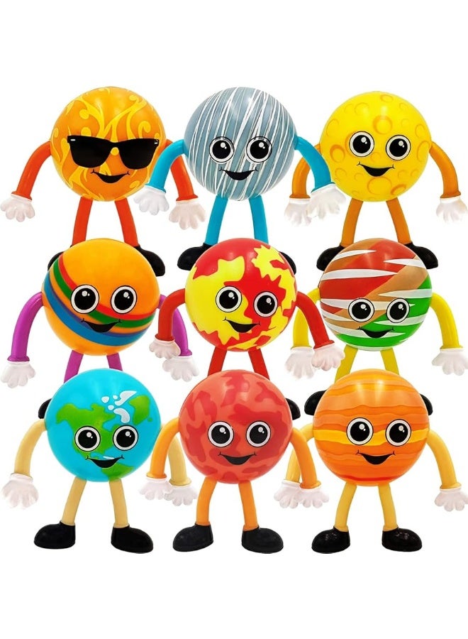ArtCreativity Bendable Planets (Set of 11) Bendable Planet Toys for Kids, Outer Space Party Favors for Boys & Girls, Stress Relief Fidget Toy, Educational Toys for Kids, Goodie Bag Stuffers