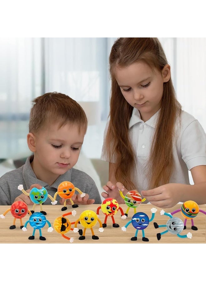 ArtCreativity Bendable Planets (Set of 11) Bendable Planet Toys for Kids, Outer Space Party Favors for Boys & Girls, Stress Relief Fidget Toy, Educational Toys for Kids, Goodie Bag Stuffers
