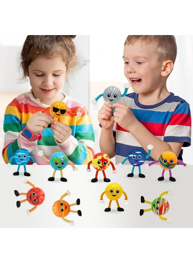 ArtCreativity Bendable Planets (Set of 11) Bendable Planet Toys for Kids, Outer Space Party Favors for Boys & Girls, Stress Relief Fidget Toy, Educational Toys for Kids, Goodie Bag Stuffers