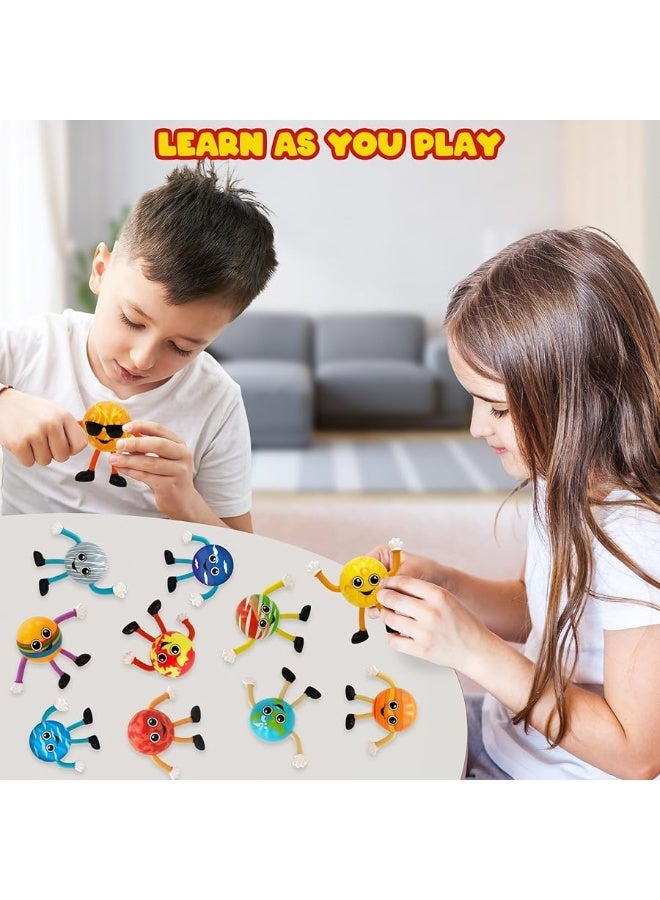 ArtCreativity Bendable Planets (Set of 11) Bendable Planet Toys for Kids, Outer Space Party Favors for Boys & Girls, Stress Relief Fidget Toy, Educational Toys for Kids, Goodie Bag Stuffers
