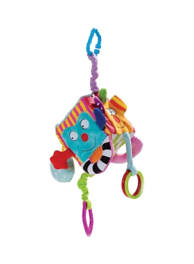 Block Clutch Magic Cube Stuffed Rattle For Stroller 20x10x10cm