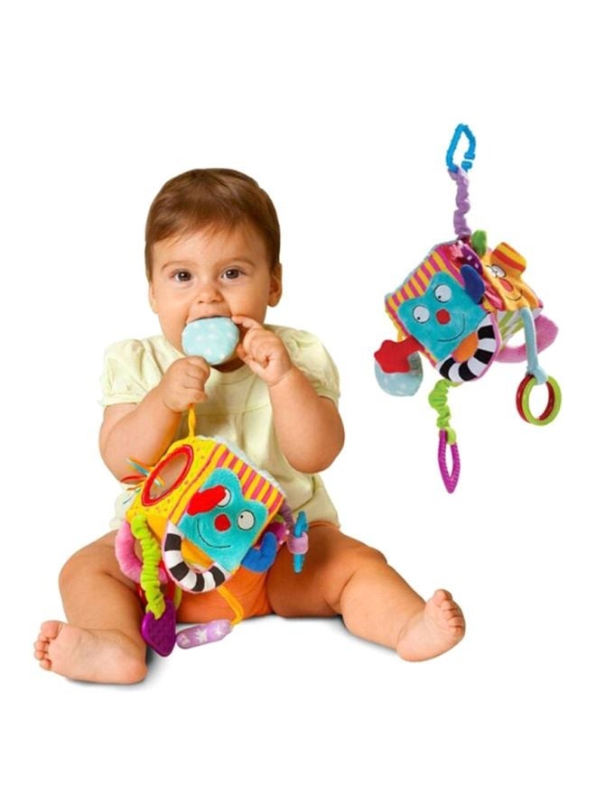 Block Clutch Magic Cube Stuffed Rattle For Stroller 20x10x10cm