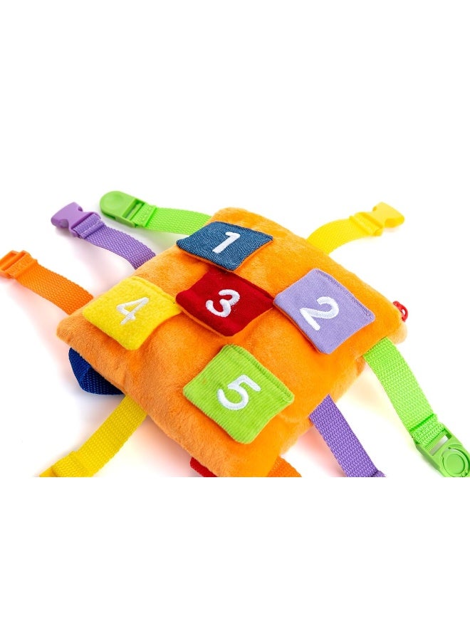 Buckle Toys - Bizzy Square - Learning Activity Game - Develop Motor Skills and Problem Solving - Occupational Therapy Toddler Travel Toy