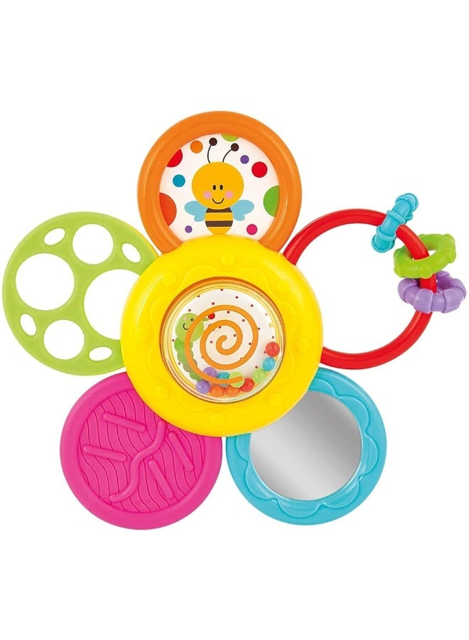 KiddoLab Infant Spin, Rattle and Teether Toy. Baby Multi-use Toy for Better Relaxation and Sleep - Activity Toy for Babies and Toddlers, Develops Fine Motor Skills. Age: 6-12 Months Old and Up