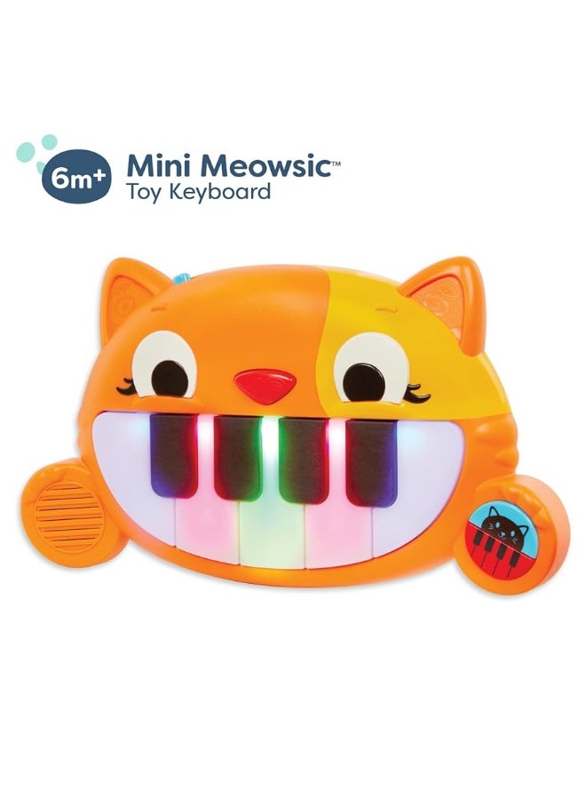 B. toys- B. baby- Mini Meowsic- Mini Toy Keyboard â€“ Baby Piano â€“ Songs, Sounds & Lights â€“ Sensory Baby Toys â€“ 6 Months +