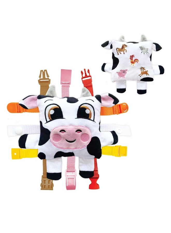 Buckle Toys  Bessie Cow  Learning Activity Toddler Plane Travel Essential Toy  Develop Motor Skills and Problem Solving