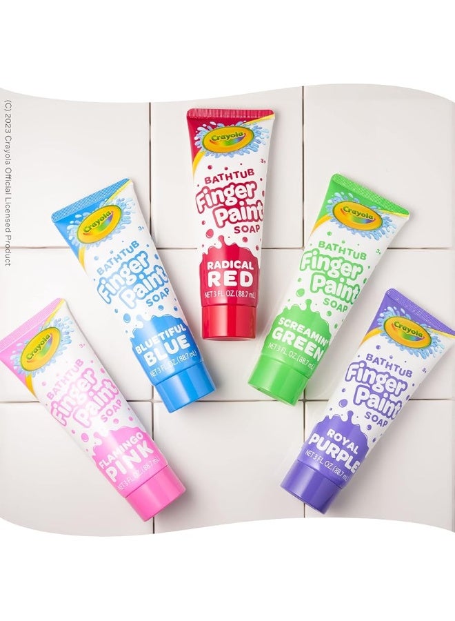 Crayola Taste Beauty Bathtub Finger Paint Soap, Easy to Clean, Pack of Ten 3-Fluid-Ounce Bottles