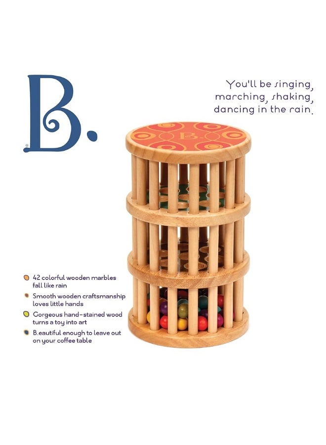 B. toys- A-Maze Rain Rush Dexterity Toy- Crawling Rolling Tower- Developmental Natural Wooden Rainmaker Toy- Toys for Toddlers